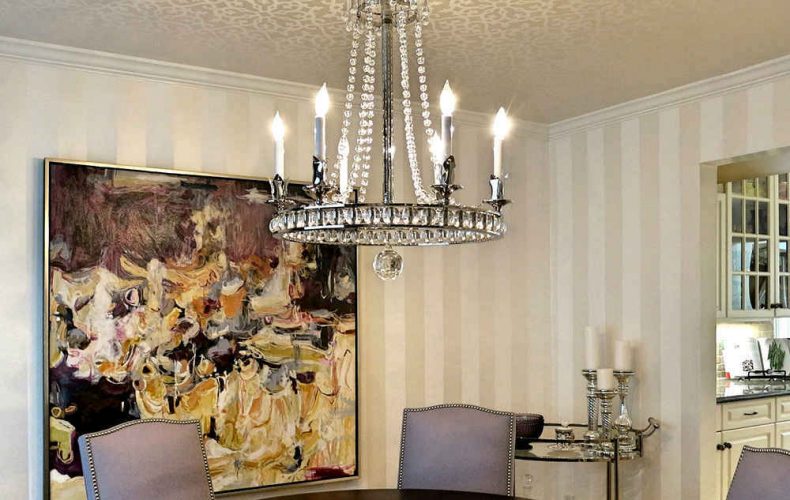 Dining Room Wallpaper On Walls And Ceilings