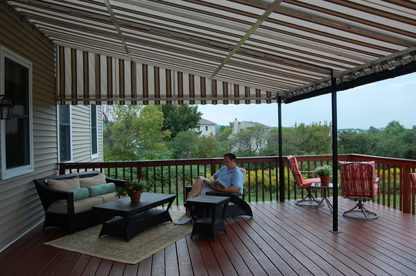 Stationary Awnings For Deck Or Patio, Outdoor Deck Awnings