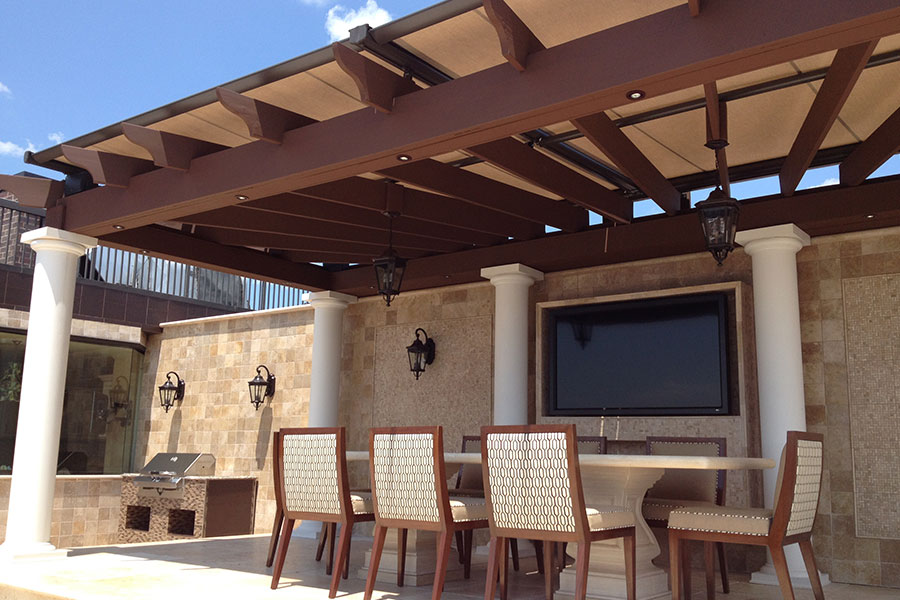 Pinnacle Pergola Awning Tension Shade Cliffside Park Penthouse