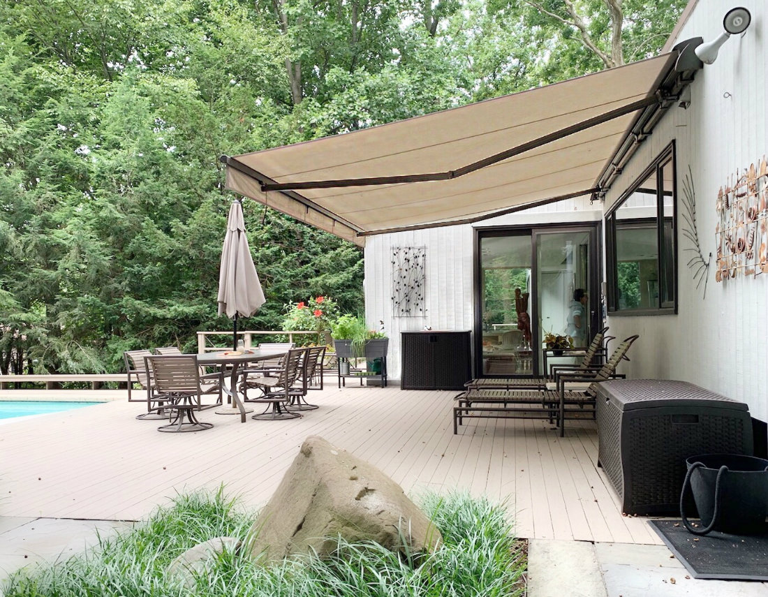 Beige Retractable Awning Bella Cassette West Caldwell Nj