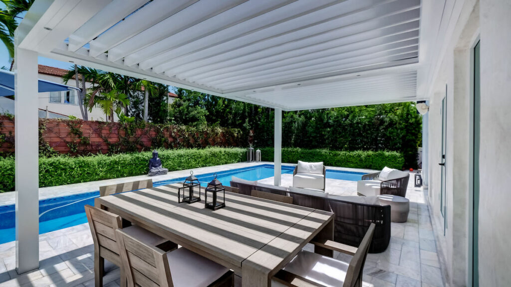 Poolside Patio Louvered Roof Window Works Nj 1