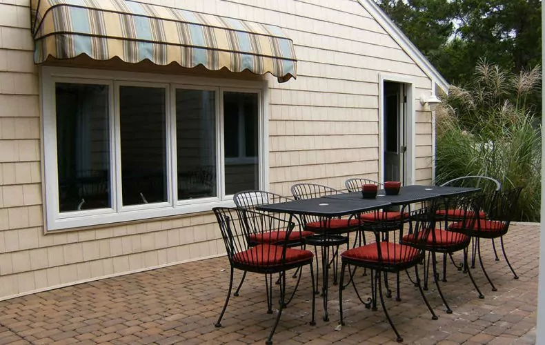 classic striped window awning